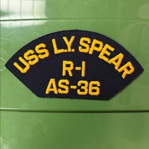 USS LY Spear R-1 AS-36 embroidered naval Patch